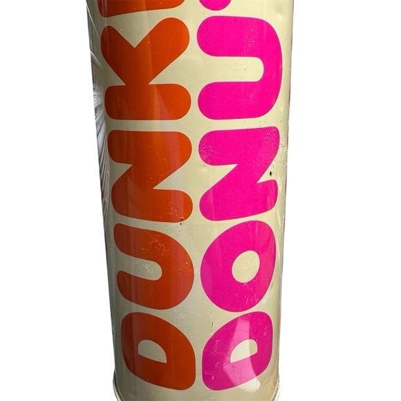 1980s Vintage Dunkin Donuts Thermos Large Coffee Made USA Metal - Picture 6 of 8